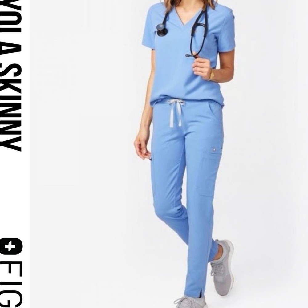 Figs Light Blue Women's Scrub Set